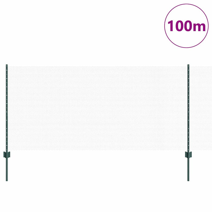 Gard cu Stâlp Verde 1 x 100 m Oțel și PVC - WALTI WALTI