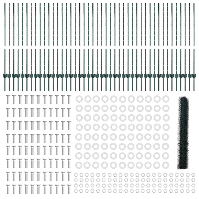Gard cu Stâlp Verde 1,2 x 100 m Oțel și PVC - WALTI WALTI