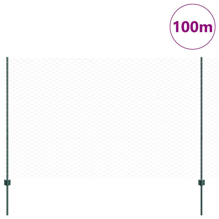 Gard cu Stâlp Verde 1,6 x 100 m Oțel și PVC - WALTI WALTI