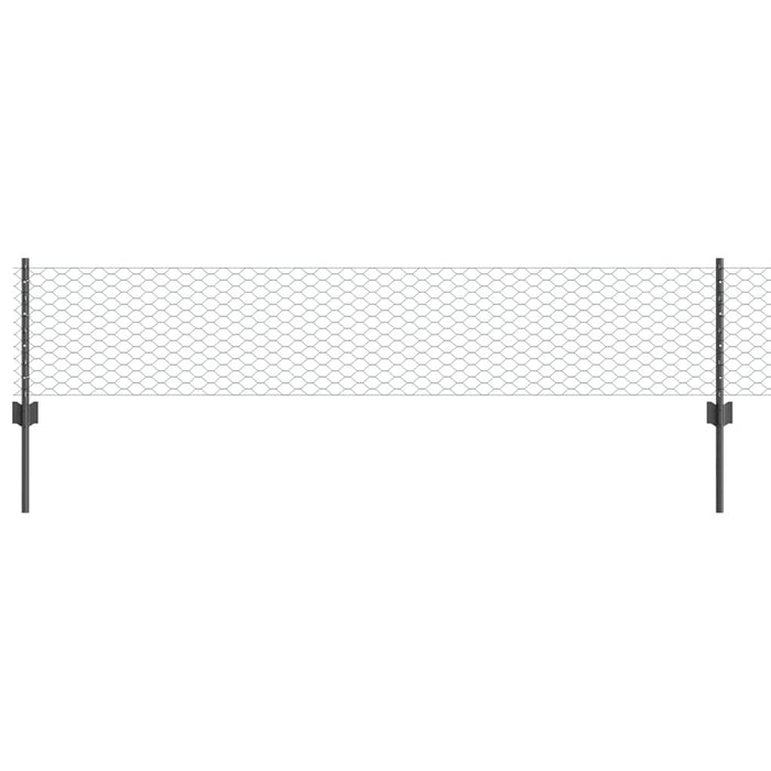 Gard cu Stâlp Gri 0,4 x 10 m Oțel și PVC - WALTI WALTI