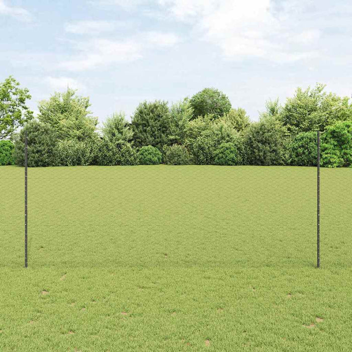 Gard cu Stâlp Gri 1,4 x 10 m Oțel și PVC - WALTI WALTI