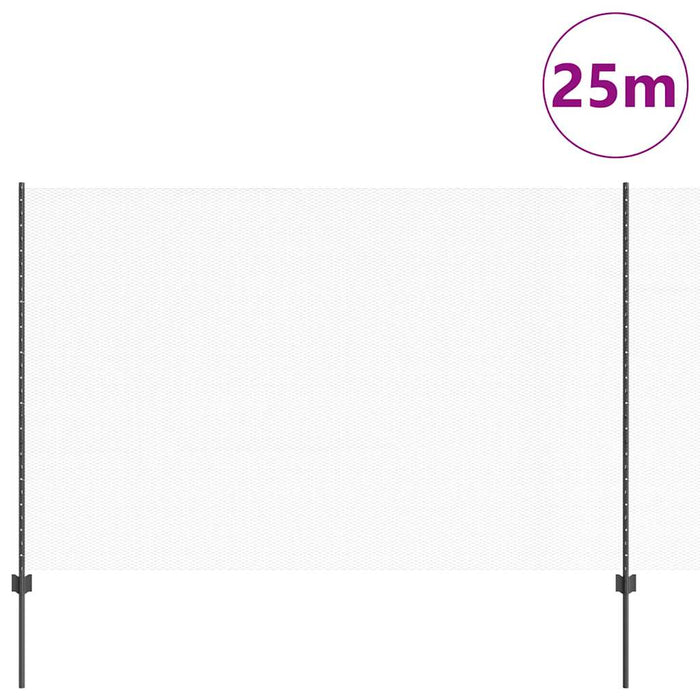 Gard cu Stâlp Gri 1,6 x 25 m Oțel și PVC - WALTI WALTI