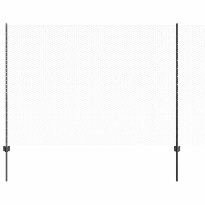 Gard cu Stâlp Gri 1,6 x 25 m Oțel și PVC - WALTI WALTI