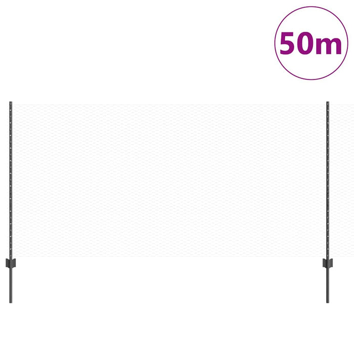 Gard cu Stâlp Gri 1,2 x 50 m Oțel și PVC - WALTI WALTI