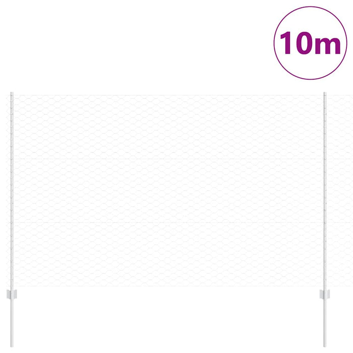 Gard cu Stâlp Argintiu 1,5 x 10 m Oțel - WALTI WALTI