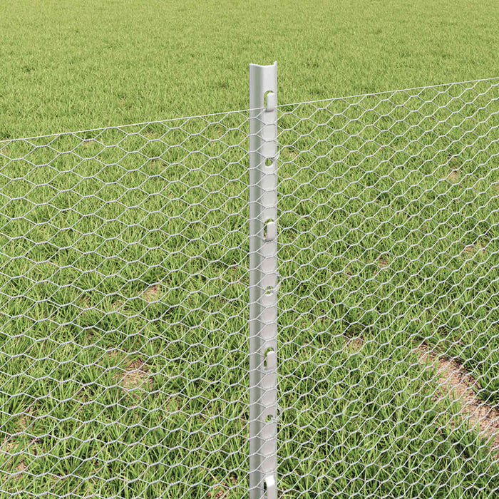 Gard cu Stâlp Argintiu 0,4 x 25 m Oțel - WALTI WALTI