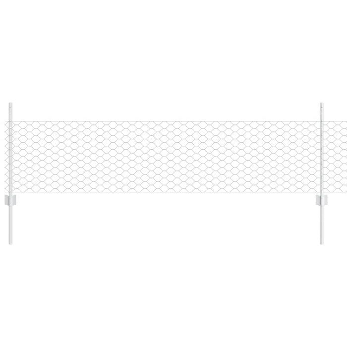 Gard cu Stâlp Argintiu 0,5 x 25 m Oțel - WALTI WALTI