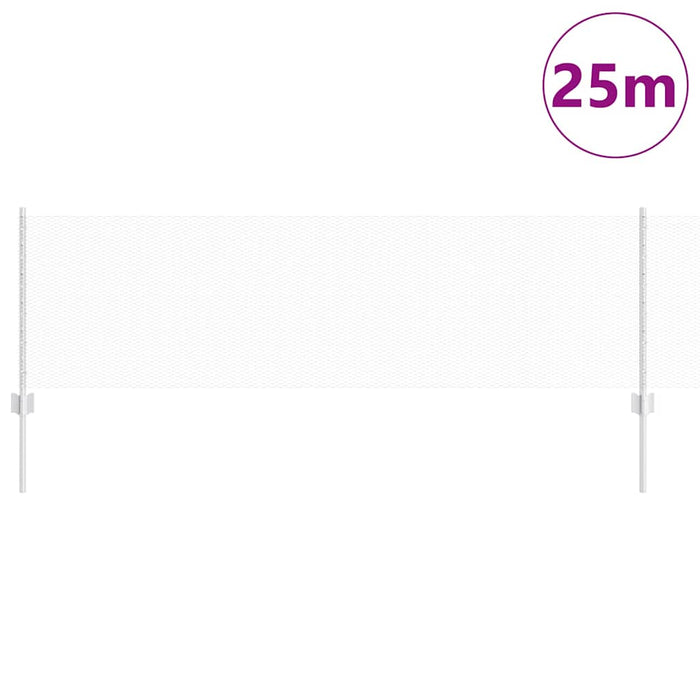 Gard cu Stâlp Argintiu 0,6 x 25 m Oțel - WALTI WALTI