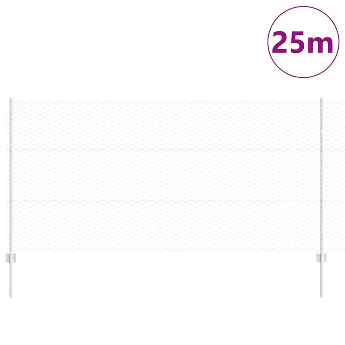 Gard cu Stâlp Argintiu 1,2 x 25 m Oțel - WALTI WALTI