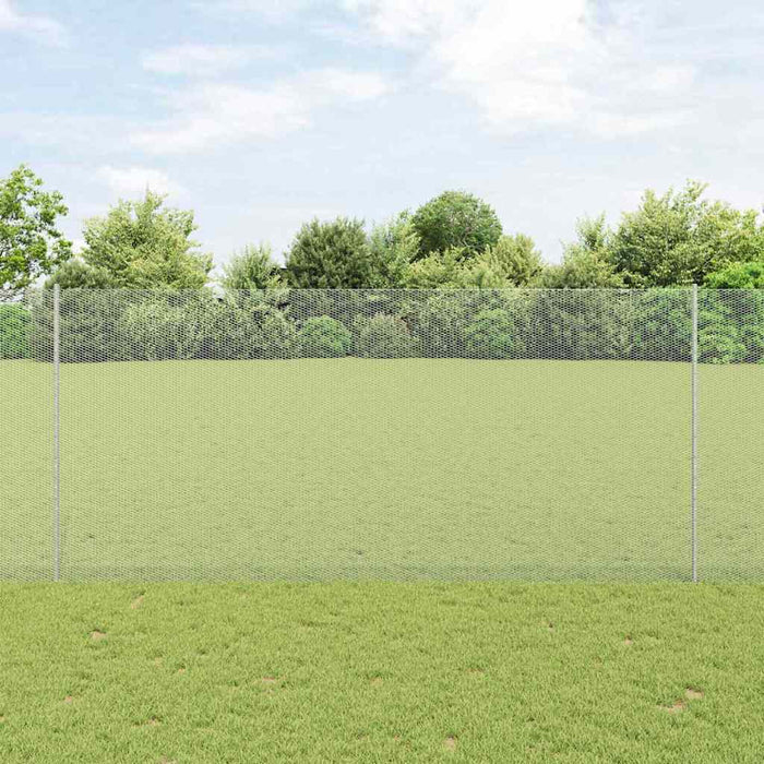 Gard cu Stâlp Argintiu 1,4 x 25 m Oțel - WALTI WALTI