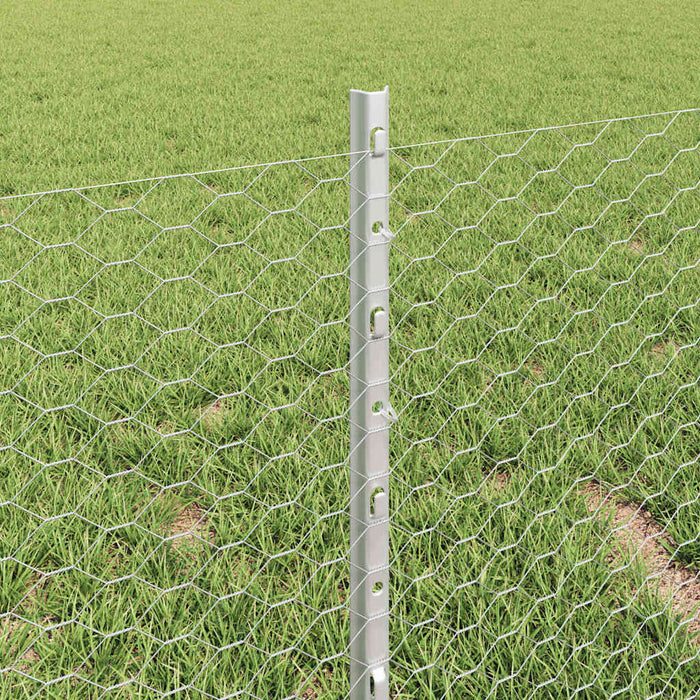 Gard cu Stâlp Argintiu 0,4 x 50 m Oțel - WALTI WALTI