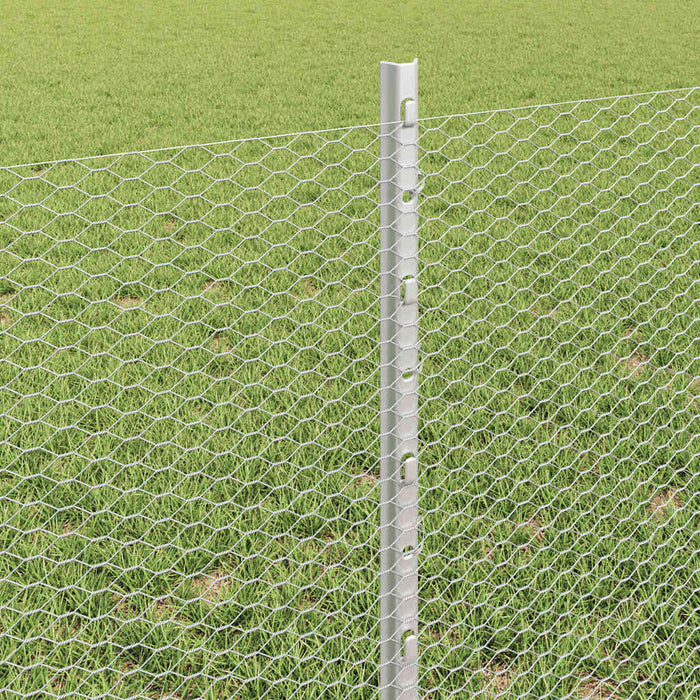 Gard cu Stâlp Argintiu 0,6 x 50 m Oțel - WALTI WALTI
