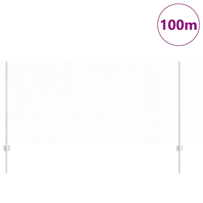 Gard cu Stâlp Argintiu 1 x 100 m Oțel - WALTI WALTI