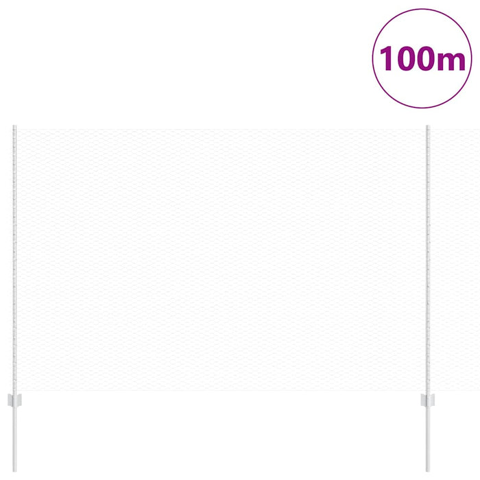 Gard cu Stâlp Argintiu 1,6 x 100 m Oțel - WALTI WALTI