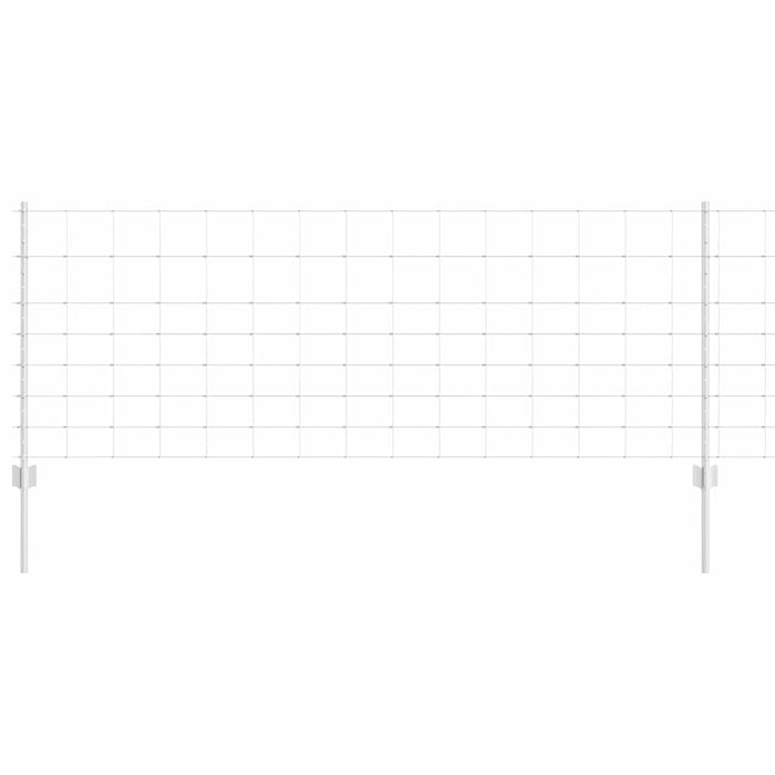 Gard cu Stâlp Argintiu 0,8 x 25 m Oțel - WALTI WALTI
