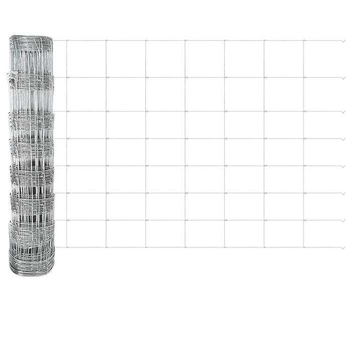 Gard cu Stâlp Argintiu 0,8 x 25 m Oțel - WALTI WALTI