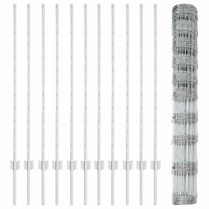 Gard cu Stâlp Argintiu 1,2 x 25 m Oțel - WALTI WALTI
