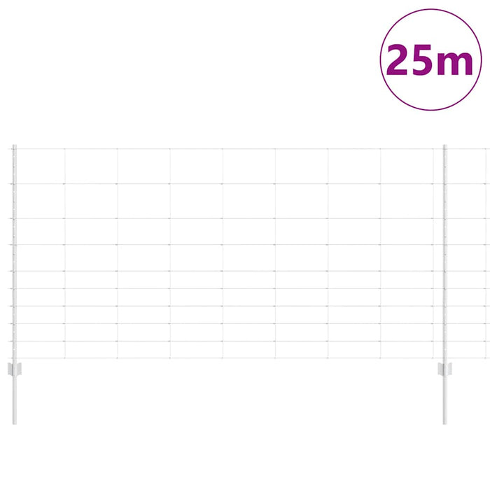 Gard cu Stâlp Argintiu 1,2 x 25 m Oțel - WALTI WALTI