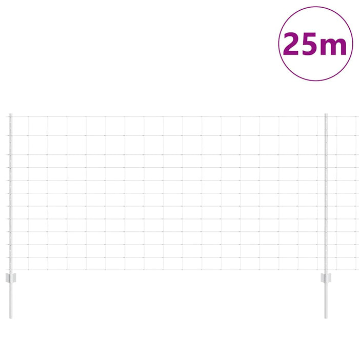 Gard cu Stâlp Argintiu 1,2 x 25 m Oțel - WALTI WALTI