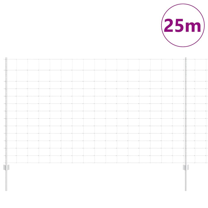 Gard cu Stâlp Argintiu 1,4 x 25 m Oțel WALTI