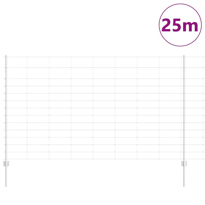 Gard cu Stâlp Argintiu 1,4 x 25 m Oțel - WALTI WALTI