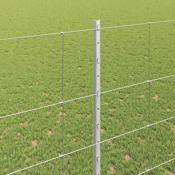 Gard cu Stâlp Argintiu 1,5 x 25 m Oțel - WALTI WALTI