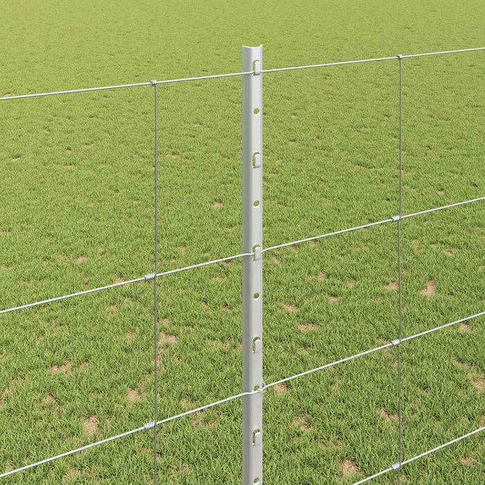 Gard cu Stâlp Argintiu 1,6 x 25 m Oțel - WALTI WALTI