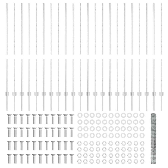 22 piese Poste de Îngrădire U-Channel 140 cm Oțel Galvanizat - WALTI WALTI