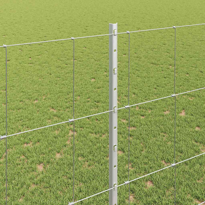Gard cu Stâlp Argintiu 1,5 x 50 m Oțel - WALTI WALTI