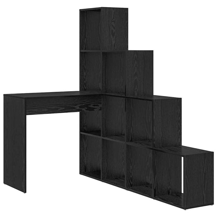 Birou de colț cu raft Stejar negru 101.5 x 149.5 x 149.5 cm - WALTI WALTI