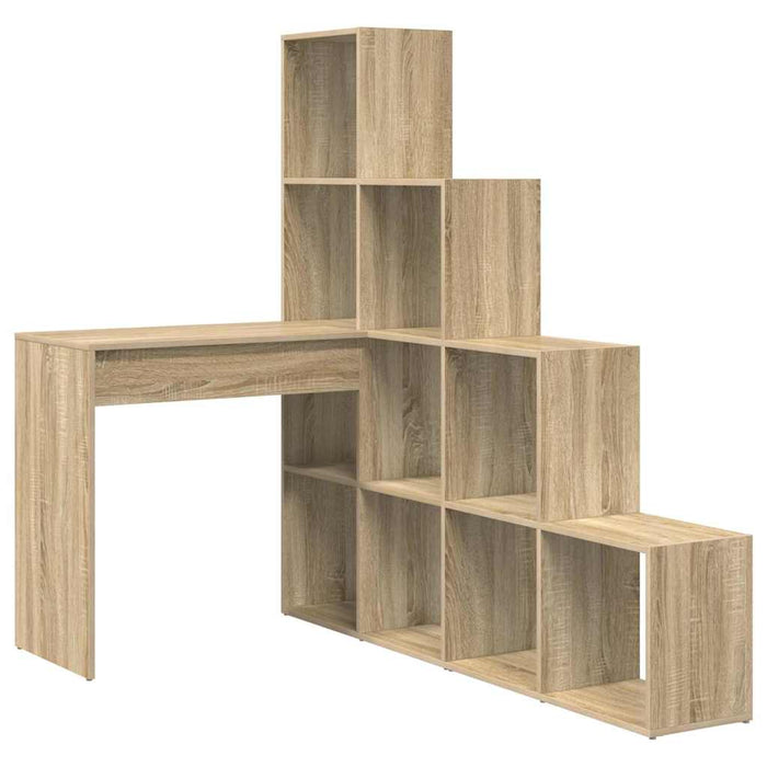 Birou de colț cu raft Stejar sonoma 101.5 x 149.5 x 149.5 cm - WALTI WALTI