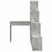 Birou de colț Gri beton 101.5 x 149.5 x 149.5 cm Lemn compozit - WALTI WALTI