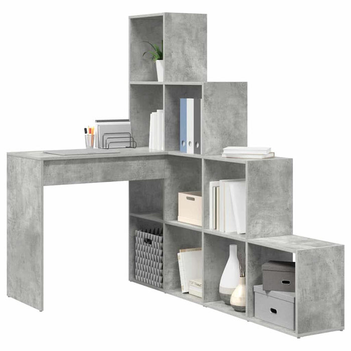 Birou de colț Gri beton 101.5 x 149.5 x 149.5 cm Lemn compozit - WALTI WALTI