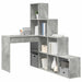 Birou de colț Gri beton 101.5 x 149.5 x 149.5 cm Lemn compozit - WALTI WALTI
