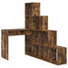 Birou de colț cu raft Stejar afumat 101.5 x 149.5 x 149.5 cm - WALTI WALTI