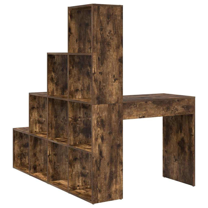 Birou de colț cu raft Stejar afumat 101.5 x 149.5 x 149.5 cm - WALTI WALTI