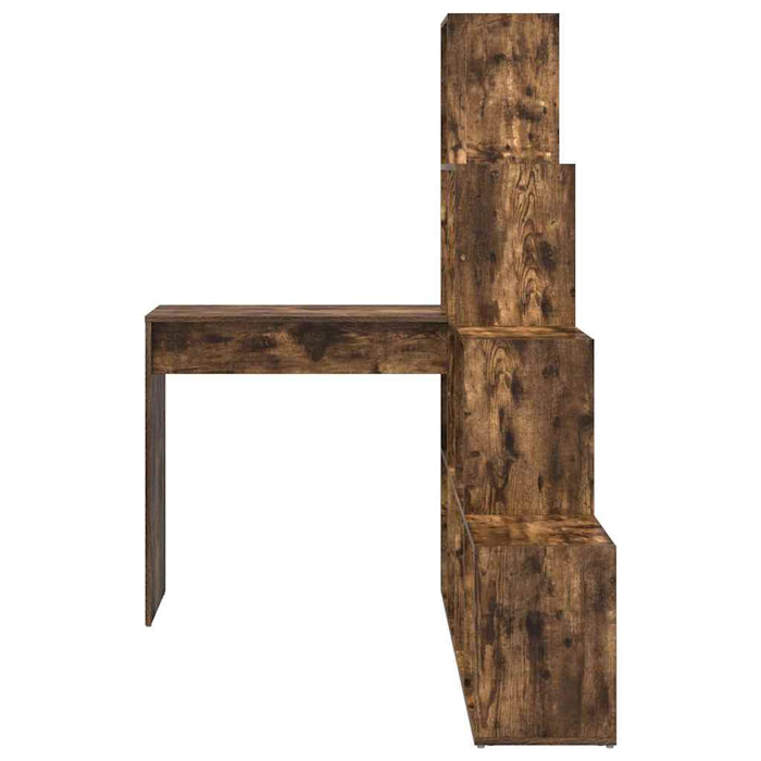 Birou de colț cu raft Stejar afumat 101.5 x 149.5 x 149.5 cm - WALTI WALTI