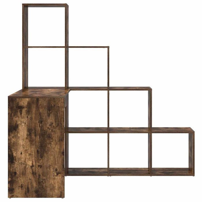 Birou de colț cu raft Stejar afumat 101.5 x 149.5 x 149.5 cm - WALTI WALTI