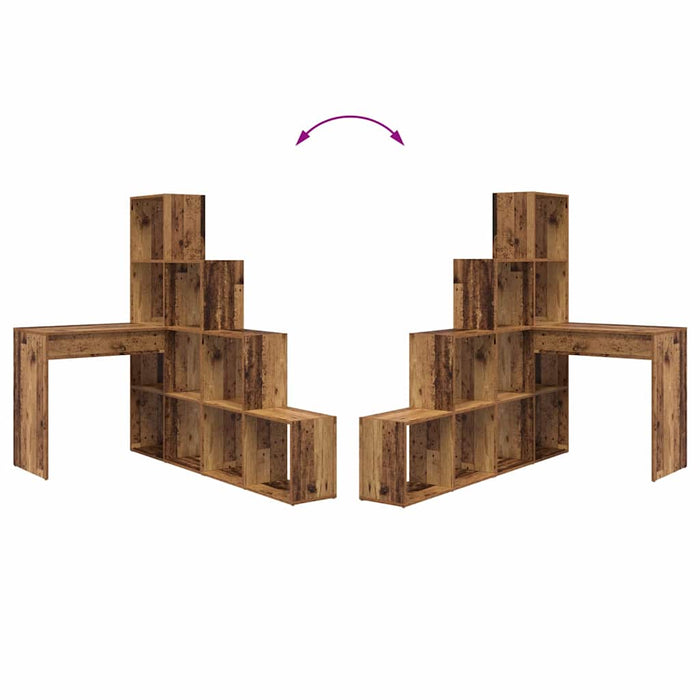 Birou de colț Lemn vechi 101.5 x 149.5 x 149.5 cm Lemn compozit - WALTI WALTI