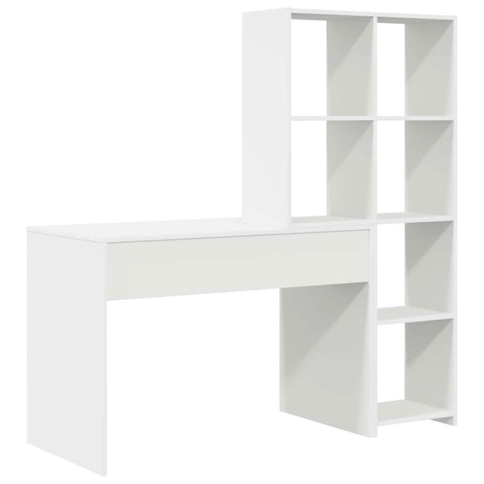 Birou cu raft Alb 138.5 x 55 x 143 cm Lemn compozit - WALTI WALTI