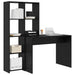 Birou cu raft Stejar negru 138.5 x 55 x 143 cm Lemn compozit - WALTI WALTI