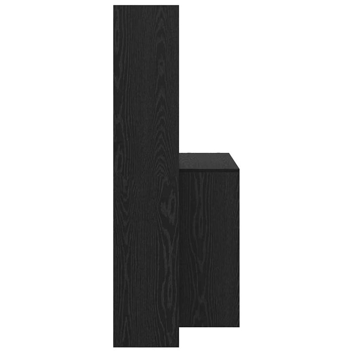 Birou cu raft Stejar negru 138.5 x 55 x 143 cm Lemn compozit - WALTI WALTI
