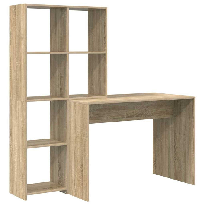 Birou cu raft Stejar sonoma 138.5 x 55 x 143 cm Lemn compozit - WALTI WALTI
