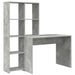 Birou cu raft Gri beton 138.5 x 55 x 143 cm Lemn compozit - WALTI WALTI