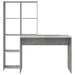Birou cu raft Gri beton 138.5 x 55 x 143 cm Lemn compozit - WALTI WALTI