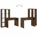 Birou cu raft Stejar afumat 138.5 x 55 x 143 cm Lemn compozit - WALTI WALTI
