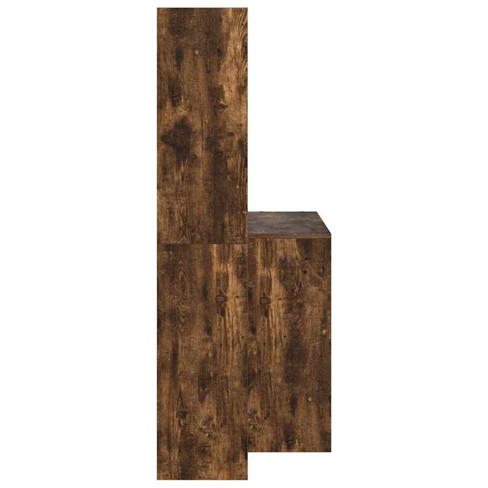 Birou cu raft Stejar afumat 138.5 x 55 x 143 cm Lemn compozit - WALTI WALTI