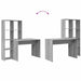 Birou cu raft sonoma gri 138.5 x 55 x 143 cm Lemn compozit - WALTI WALTI