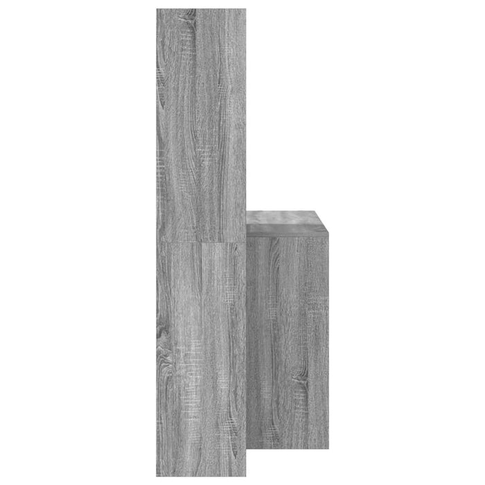 Birou cu raft sonoma gri 138.5 x 55 x 143 cm Lemn compozit - WALTI WALTI