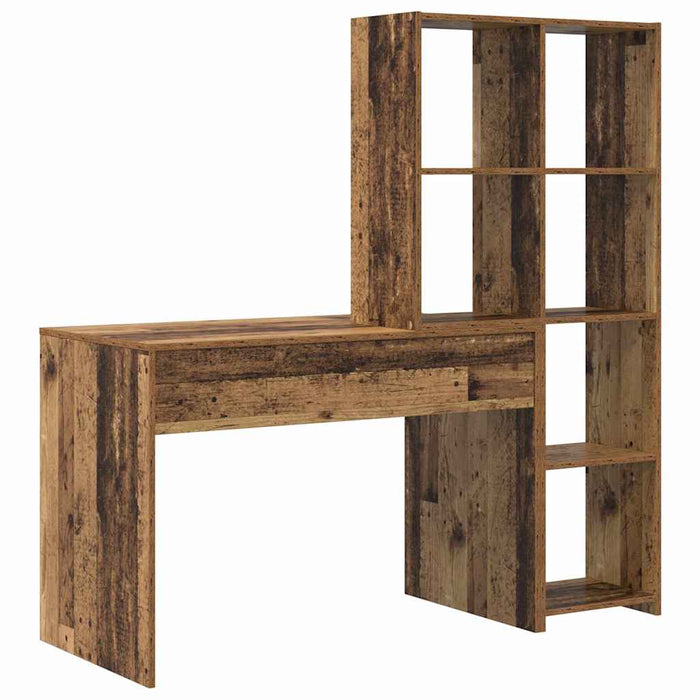 Birou cu raft Lemn vechi 138.5 x 55 x 143 cm Lemn compozit - WALTI WALTI